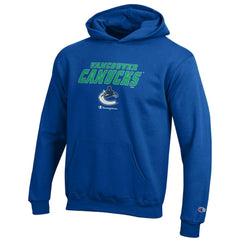 Vancouver Canucks Champion Youth Eco Powerblend Pullover Hoodie - Royal Hoodies