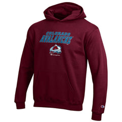 Colorado Avalanche Champion Youth Eco Powerblend Pullover Hoodie - Burgundy Hoodies