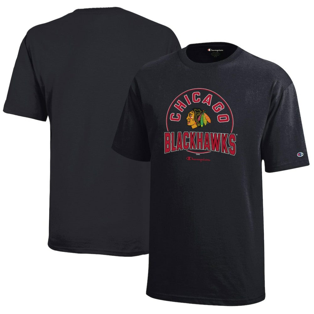 Chicago Blackhawks Champion Youth Jersey T-Shirt - Black T-shirts