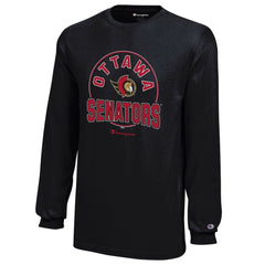 Ottawa Senators Champion Youth Long-Sleeve Jersey T-Shirt - Black T-shirts
