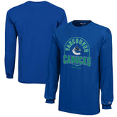 Vancouver Canucks Champion Youth Long-Sleeve Jersey T-Shirt - Royal T-shirts