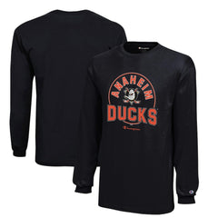 Anaheim Ducks Champion Youth Long-Sleeve Jersey T-Shirt - Black T-shirts