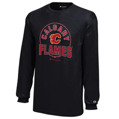 Calgary Flames Champion Youth Long-Sleeve Jersey T-Shirt - Black T-shirts