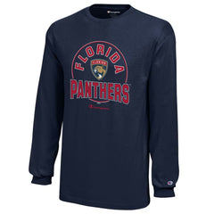 Florida Panthers Champion Youth Long-Sleeve Jersey T-Shirt - Navy T-shirts