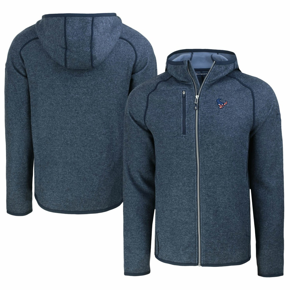 Houston Texans Cutter & Buck Americana Mainsail Full-Zip Hooded Jacket - Heather Navy discount