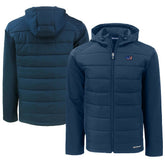 Washington Commanders Cutter & Buck Big & Tall Americana Evoke Hybrid Eco Softshell Recycled Full-Zip Hooded Jacket - Navy cheap