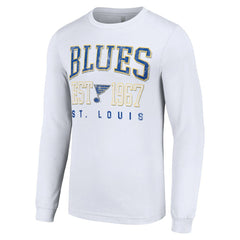 St. Louis Blues Starter Retro Graphic Long Sleeve Crew T-Shirt - White T-shirts
