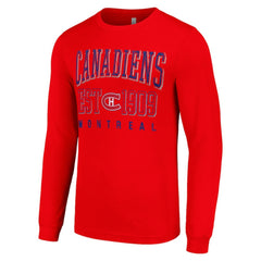 Montreal Canadiens Starter Retro Graphic Long Sleeve Crew T-Shirt - Red T-shirts