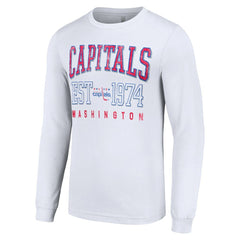 Washington Capitals Starter Retro Graphic Long Sleeve Crew T-Shirt - White T-shirts