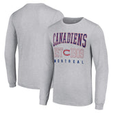 Montreal Canadiens Starter Retro Graphic Long Sleeve Crew T-Shirt - Heather Gray T-shirts