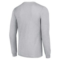 New York Rangers Starter Retro Graphic Long Sleeve Crew T-Shirt - Heather Gray T-shirts