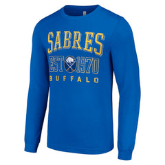 Buffalo Sabres Starter Retro Graphic Long Sleeve Crew T-Shirt - Royal T-shirts