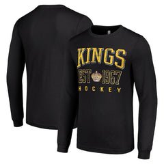 Los Angeles Kings Starter Retro Graphic Long Sleeve Crew T-Shirt - Black T-shirts