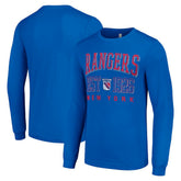 New York Rangers Starter Retro Graphic Long Sleeve Crew T-Shirt - Royal T-shirts