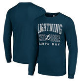 Tampa Bay Lightning Starter Logo Graphic Long Sleeve T-Shirt - Navy T-shirts