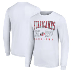 Carolina Hurricanes Starter Logo Graphic Long Sleeve T-Shirt - White T-shirts
