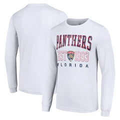 Florida Panthers Starter Logo Graphic Long Sleeve T-Shirt - White T-shirts