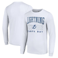 Tampa Bay Lightning Starter Logo Graphic Long Sleeve T-Shirt - White T-shirts
