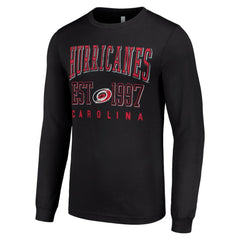 Carolina Hurricanes Starter Logo Graphic Long Sleeve T-Shirt - Black T-shirts