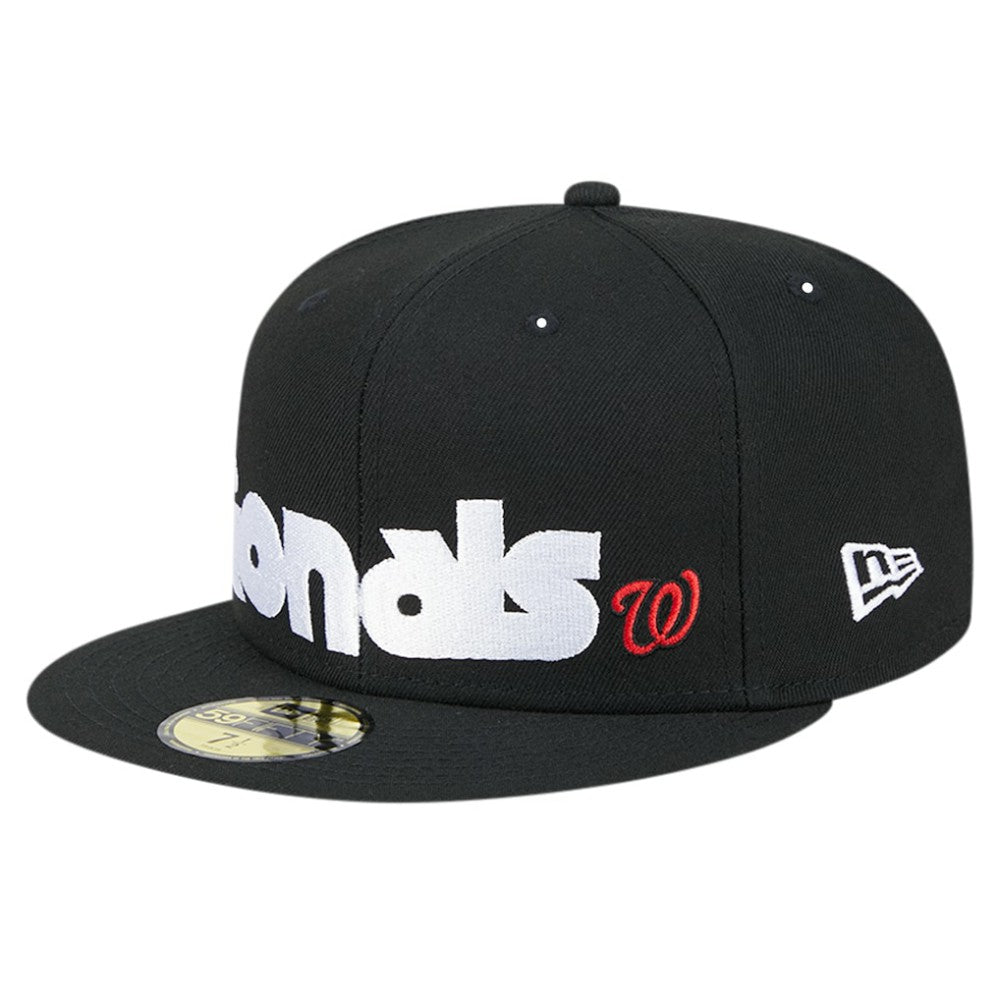 Washington Nationals Checkered Undervisor 59FIFTY Fitted Hat Black