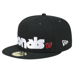Washington Nationals Checkered Undervisor 59FIFTY Fitted Hat Black