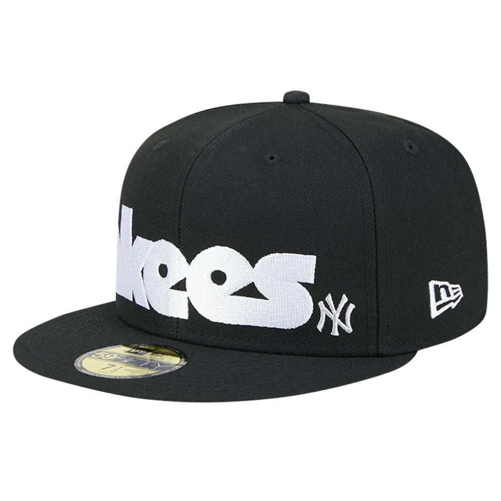 New York Yankees Checkered Undervisor 59FIFTY Fitted Hat Black