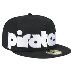 Pittsburgh Pirates Checkered Undervisor 59FIFTY Fitted Hat Black
