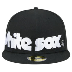 Chicago White Sox Checkered Undervisor 59FIFTY Fitted Hat Black