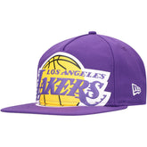 Los Angeles Lakers Oversized Puff Print Logo Golfer Snapback Hat - Purple discount