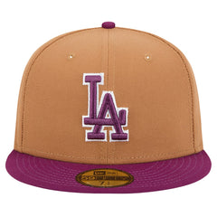 Los Angeles Dodgers Two-Tone Color Pack 59FIFTY Fitted Hat Brown/Purple