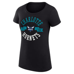 Charlotte Hornets G-III 4Her by Carl Banks Women's Super-Slim Fit Lightweight Large City Logo T-Shirt - Black on sale
