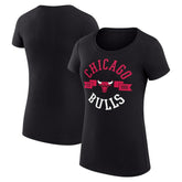 Chicago Bulls G-III 4Her by Carl Banks Women's Super-Slim Fit Lightweight Large City Logo T-Shirt sale - Black on sale