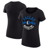 Dallas Mavericks G-III 4Her by Carl Banks Women's Super-Slim Fit Lightweight Large City Logo T-Shirt sale - Black discount
