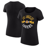 Los Angeles Lakers G-III 4Her by Carl Banks Women's Super-Slim Fit Lightweight Large City Logo T-Shirt - Black sale