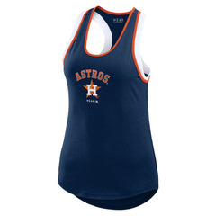 Houston Astros WEAR by Erin Andrews Women's Colorblock Racerback Tank Top Navy