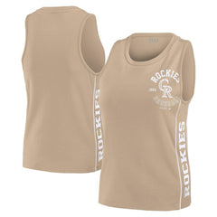 Colorado Rockies WEAR by Erin Andrews Women's Tonal Tank Top Tan