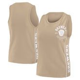 Milwaukee Brewers WEAR by Erin Andrews Women's Tonal Tank Top Tan