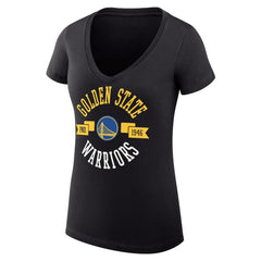 Golden State Warriors G-III 4Her by Carl Banks Women's Super-Slim Fit Lightweight Large City Logo V-Neck T-Shirt sale - Black for sale