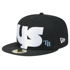 Tampa Bay Rays Checkered Undervisor 59FIFTY Fitted Hat Black