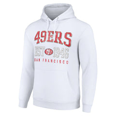 San Francisco 49ers Starter Unisex Throwback Logo Pullover Hoodie - White sale