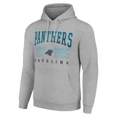 Carolina Panthers Starter Unisex Throwback Logo Pullover Hoodie - Heather Gray cheap