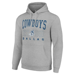 Dallas Cowboys Starter Unisex Throwback Logo Pullover Hoodie - Heather Gray sale