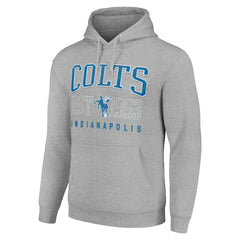 Indianapolis Colts Starter Unisex Throwback Logo Pullover Hoodie - Heather Gray outlet