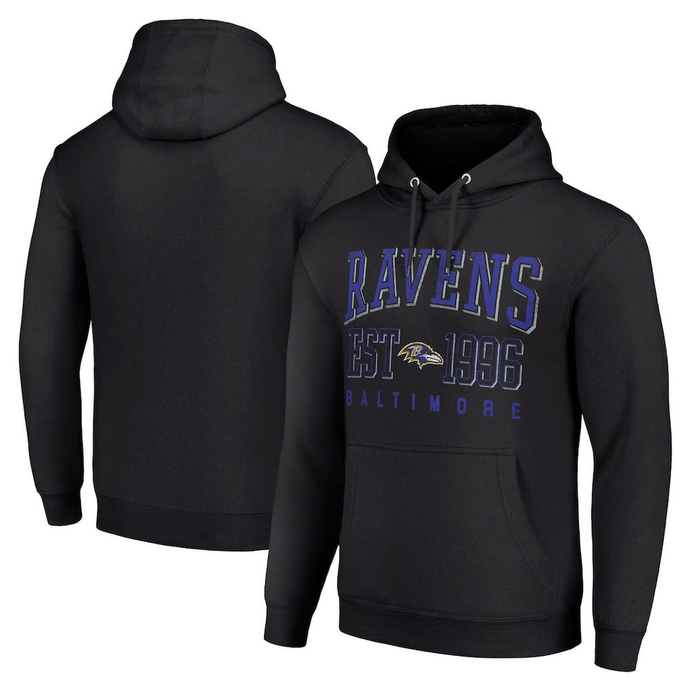 Baltimore Ravens Starter Unisex Throwback Logo Pullover Hoodie - Black discount