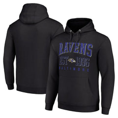Baltimore Ravens Starter Unisex Throwback Logo Pullover Hoodie - Black discount