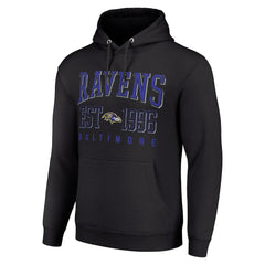 Baltimore Ravens Starter Unisex Throwback Logo Pullover Hoodie - Black discount