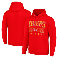 Kansas City Chiefs Starter Unisex Throwback Logo Pullover Hoodie - Red cheap