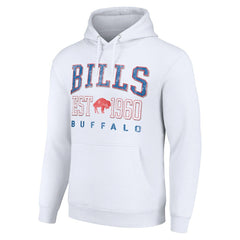 Buffalo Bills Starter Unisex Throwback Logo Pullover Hoodie - White discount