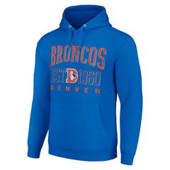 Denver Broncos Starter Unisex Throwback Logo Pullover Hoodie - Royal on sale