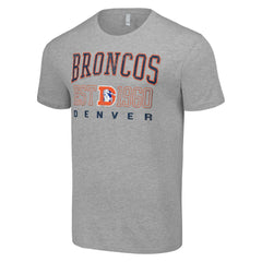 Denver Broncos Starter Throwback Logo T-Shirt - Heather Gray cheap